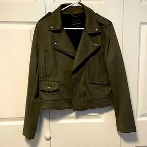 Banana Republic Vegan Suede Moto Jacket